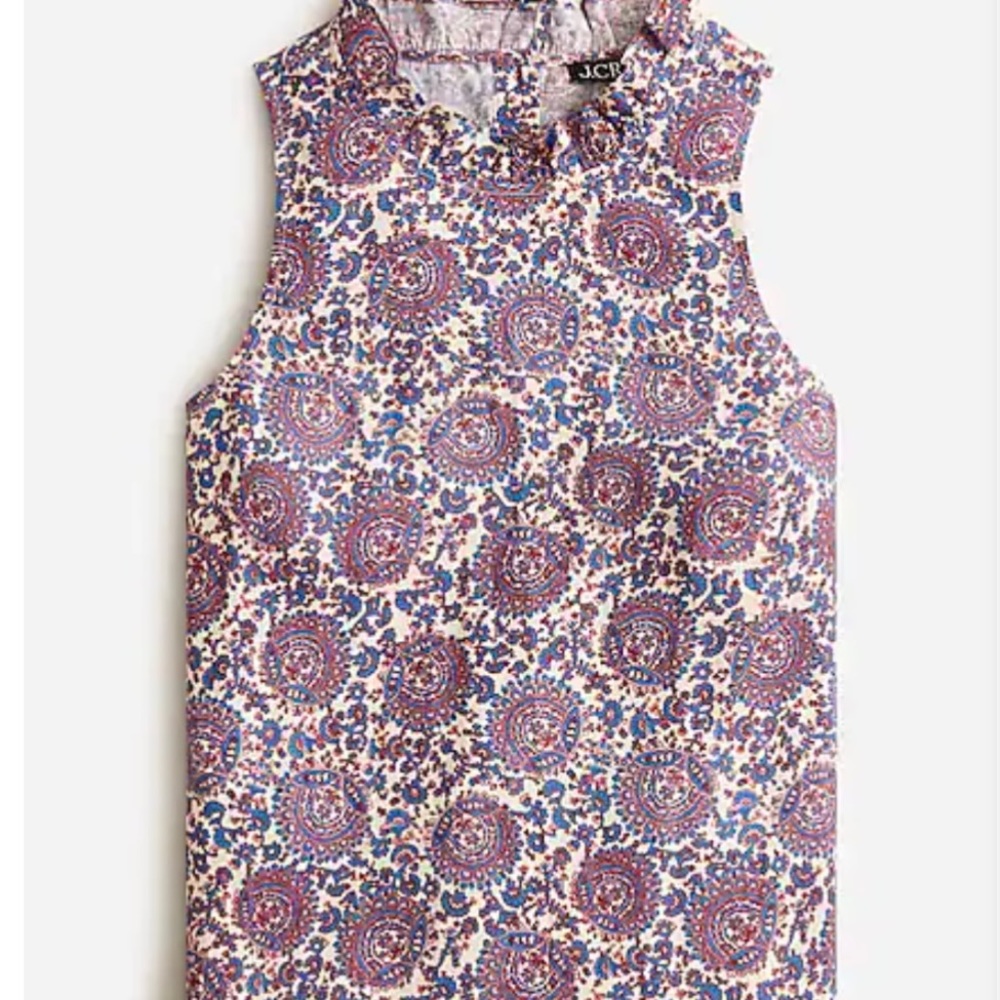 J crew top shirt blouse in fleur linen small nwt